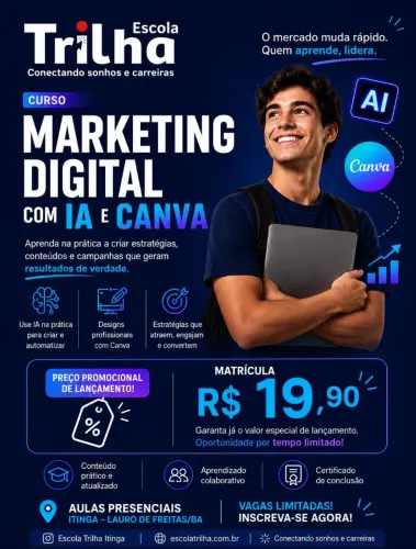 Curso de Marketing Digital com IA e Canva 