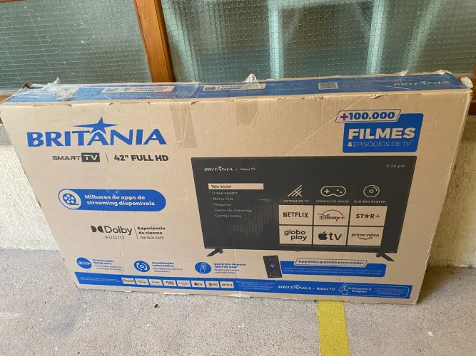 TV Britânia Smart 42 polegadas nunca usada para peças