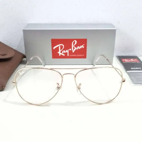 Armação óculos grau Ray ban Aviador dourado médio unissex novo
