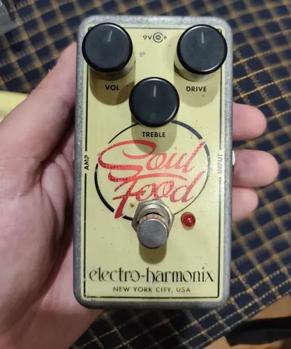 Pedal EHX Soul Food - Caixa - Tags - Fonte