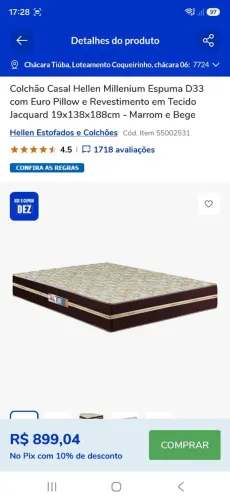 COLCHÃO DE CAMA BOX SEMI NOVO