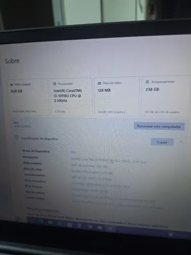 Notebook Samsung i3 4gbram