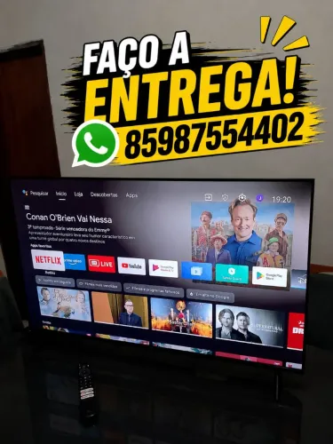 TV TCL PERFEITA 43 POLEGADAS, SISTEMA ANDROID, USADA POUCAS VEZES, COM CONTROLE ORIGINAL.