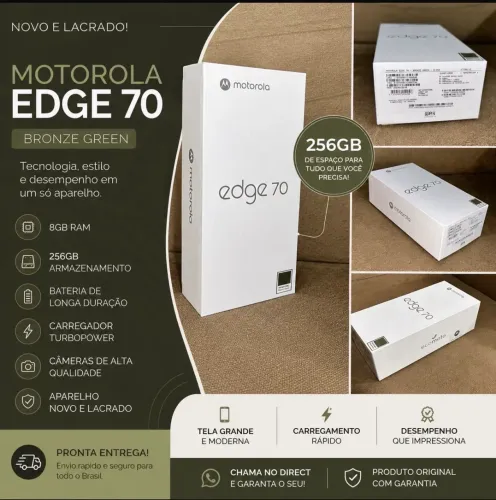 ? MOTOROLA EDGE 70 - 256GB | NOVO E LACRADO ?