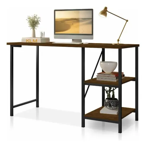 Mesa escrivaninha industrial preto 110cm x 45cm