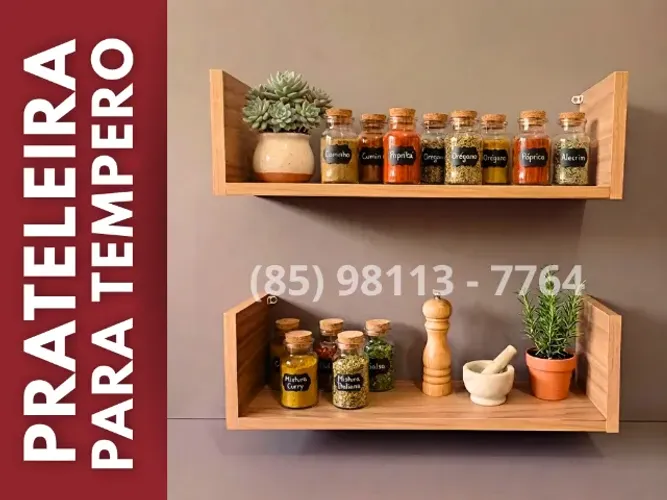 Prateleira para Condimentos | Porta Tempero | Prateleira Organizadora