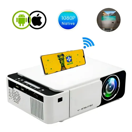 Projetor Portátil EDF T6 Mini LED Android Wi-Fi Full HD 1080p