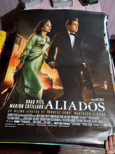 Cartaz Filme Aliados!(Brad Pitty)Raro