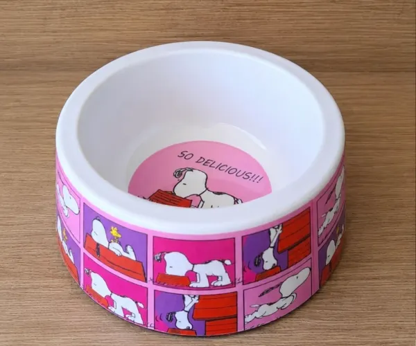 Comedouro rosa pet Snoopy novo - estoque de loja 