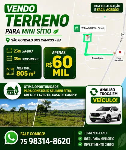 Terreno para mini Sítio