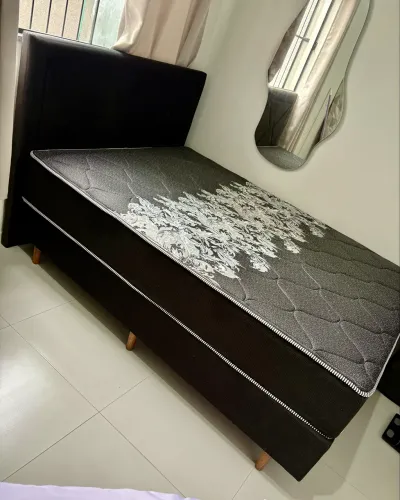 Cama box c/ cabeceira casal