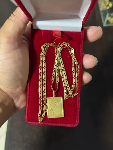 Cordão de ouro 750k Piastrini diamantada joia de joalheria
