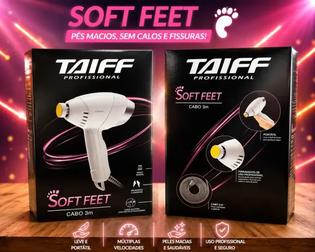 Lixadeira Elétrica para Pés Taiff Soft Feet Profissional - Cabo 3m NOVO E LACRADO!!!