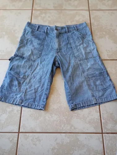 Bermuda masculina cargo jeans questão de estilo tamanho 46