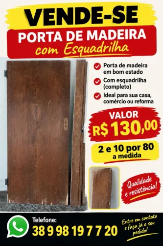 Vendo porta com esquadrila