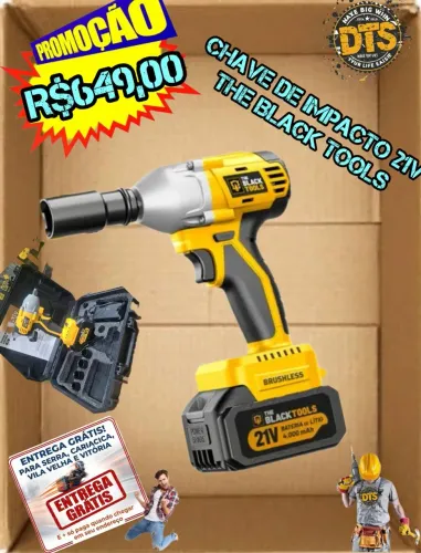 Chave de impacto 21v the black tools 