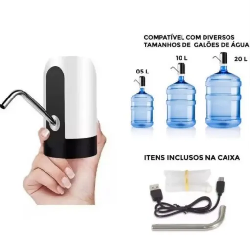 DUAS Bombas d?água para diversos tipos de garrafas