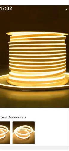 Fita LED Mangueira Neon Flex Branco Quente 3500K 110v/220V 1 a 10Metros