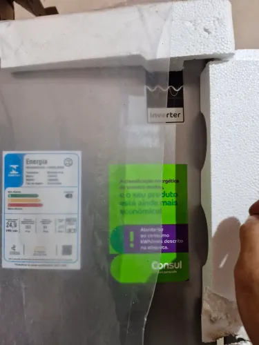 Geladeira Consul CRM44MK Duplex Inverter<br>377L Frost Free Inox