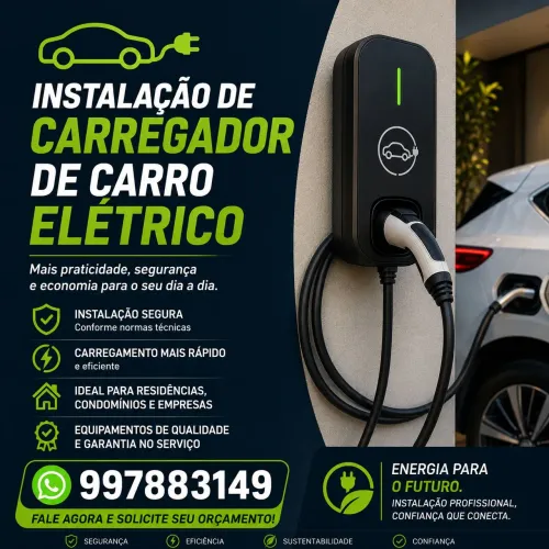 Instalação de Carregador para Carro Elétrico
