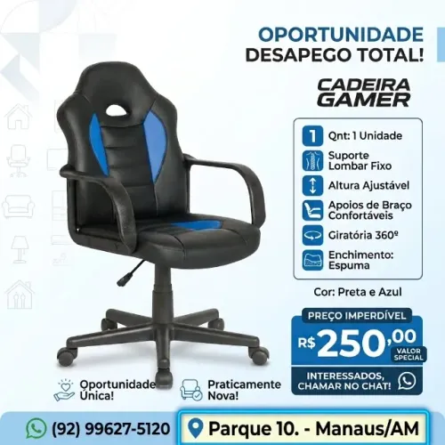 Cadeira Gamer / Escritório Giratória 360º
