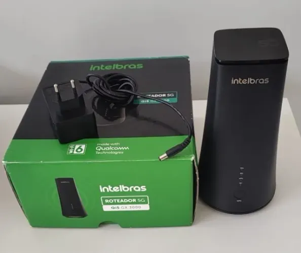 Modem roteador preto intelbras GX3000 Wifi-6 Dual Band Gx 3000