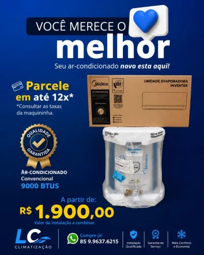 Ar Condicionado MIDEA 9 mil BTUs
