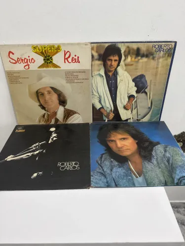 Kit 4 Discos De Vinil LPs - Roberto Carlos E Sérgio Reis (Antigos)