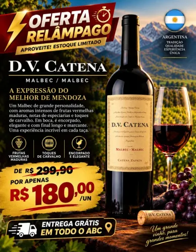 Vinho tinto D.V catena Malbec