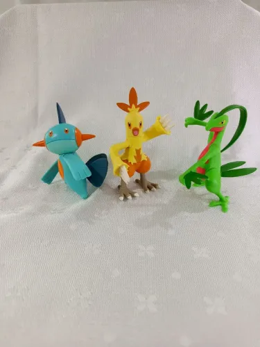 Trio pokémon, Grovyle, Combusken e Marshtomp Tomy originais 