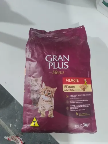 Ração Gran Plus Gatos Filhotes Frango e Arroz 3 Kg