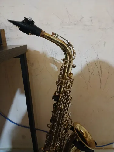 Sax alto Shelter Muito Som e Boquilha Boa Troco 