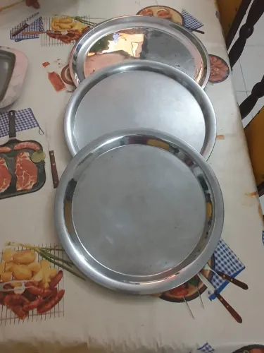 3 bandejas de inox