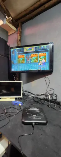Mega drive 3 com jogos na memória 