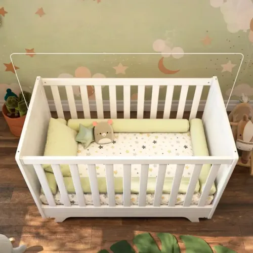 Berço Retrô Jolie 100% MDF - Vira Mini Cama