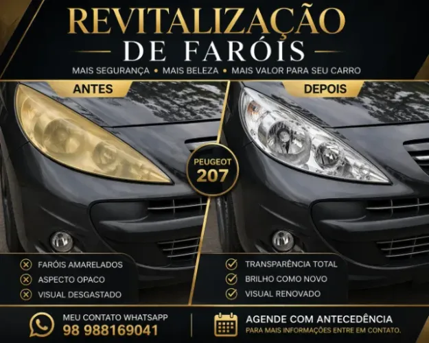 Restauração de faróis - O processo de renovação dos faróis do seu carro tem lugar.