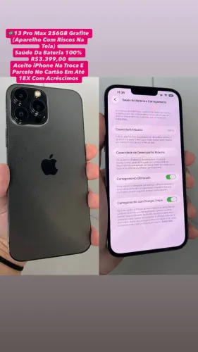 iPhone 13 Pro Max 256GB Grafite ( Riscos Na Tela )