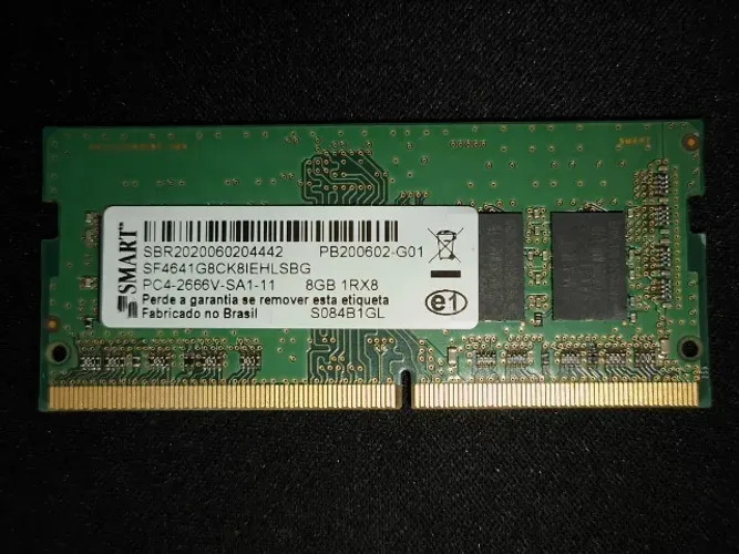 Memória RAM Smart 8GB DDR4 2666Mhz para notebook