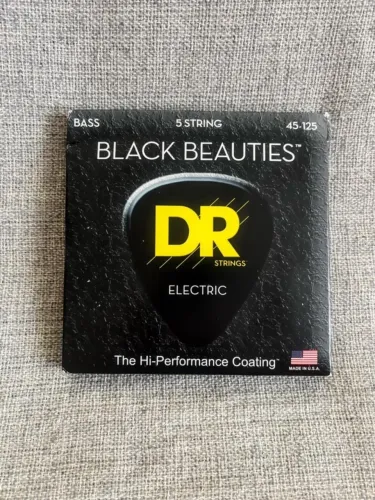 Encordoamento Baixo 5 Cordas DR Strings Black Beauties 045-125 (BKB5-45)