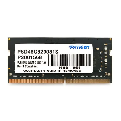 MEMÓRIA RAM PATRIOT SO-DIMM 8GB DDR4 3200 PREMIUM NOVA