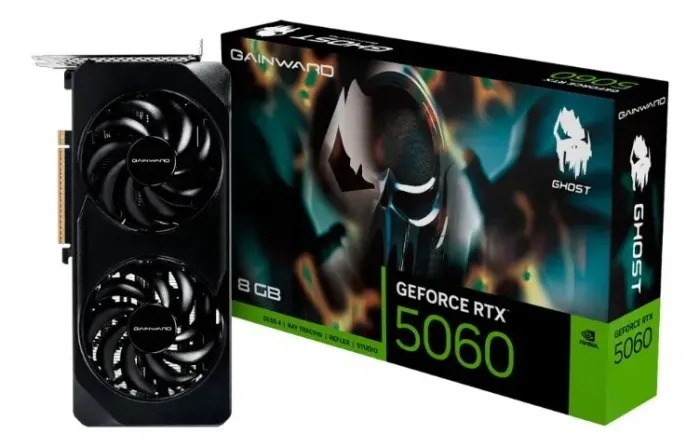 Placa De Video, Gainward Geforce Rtx 5060 8gb, Ghost, Gddr7