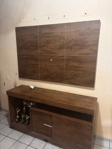 Painel com rack para sala por 200,00