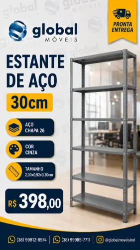 Estante/ Prateleira de aço