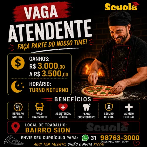 Atendente Pizzaria