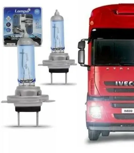 Par de Lâmpada Halógena Super Branca Caminhão H1 H3 H4 24V 4300k