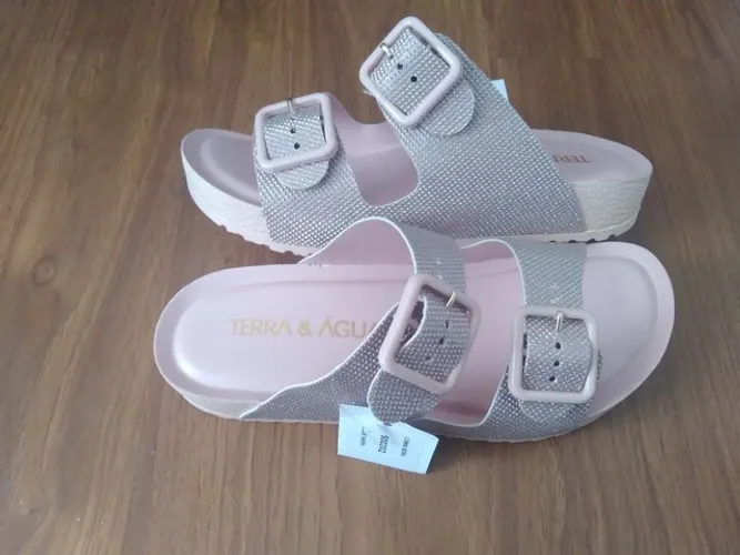 birken terra e água confort glitter rose de fivela