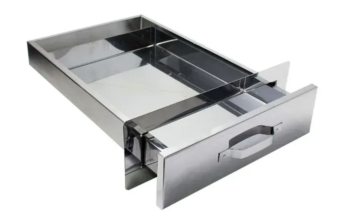 Gaveta Cinzeiro Em Aço Inox Para Churrasqueira 5 X 25 X 36