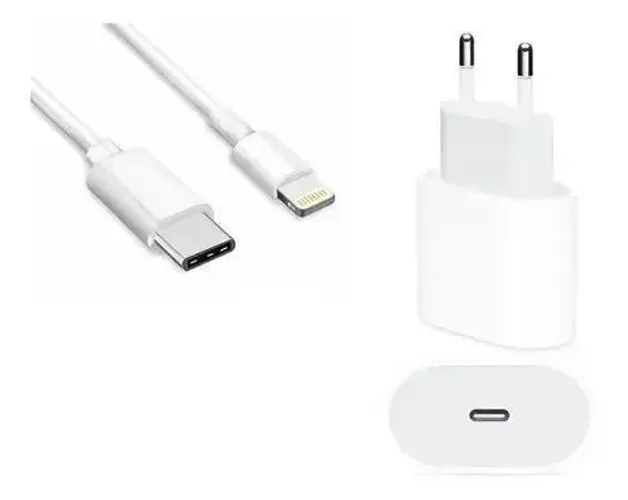 Carregador iPhone 8/ xr/ 11/12/ 13/14 pro max Completo Usb-C Apple - Produto Lacrado