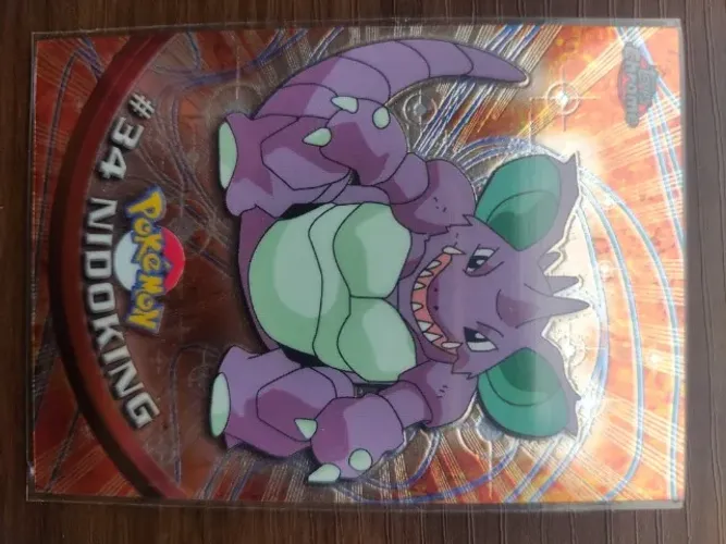 Card Pokemon Topps 34 Nidoking Brilhante em inglês