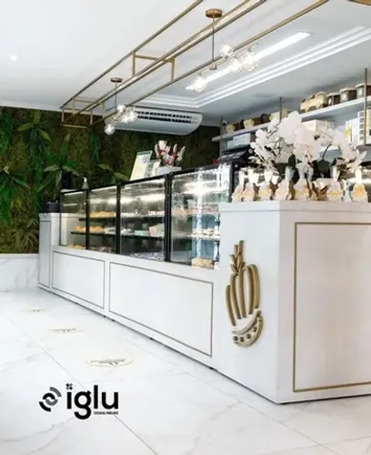 Balcão refrigerado linha luxo - marca iglu - confeitaria - tortas